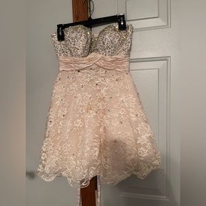 Strapless homecoming dress